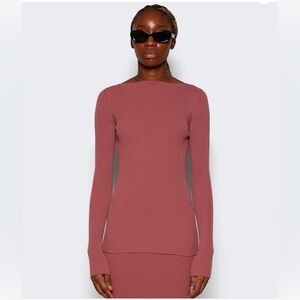 Rick Owens Thulian Boatneck Top with Back Cutout